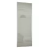 Ellipse Sliding Wardrobe Door 1 Panel Arctic White Glass With Aluminium Frame (W)762mm