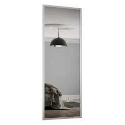 Ellipse Sliding Wardrobe Door 1 Panel Mirror With Aluminium Frame (W)914mm