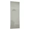 Ellipse Sliding Wardrobe Door 1 Panel Arctic White Glass With Aluminium Frame (W)914mm