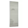 Ellipse Sliding Wardrobe Door 4 Panel Arctic White Glass With Aluminium Frame (W)914mm