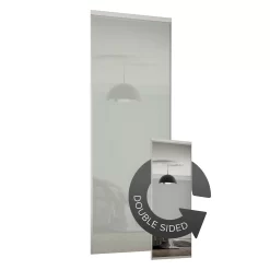 Duo Sliding Wardrobe Door Arctic White Glass / Mirror With Aluminium Frame (W)610mm