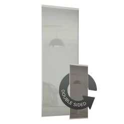 Duo Sliding Wardrobe Door Cappuccino Glass / Arctic White With Aluminium Frame (W)610mm