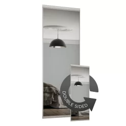 Duo Sliding Wardrobe Door Mirror With Aluminium Frame (W)610mm