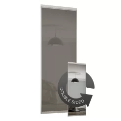 Duo Sliding Wardrobe Door Cappuccino Glass / Mirror With Aluminium Frame (W)762mm