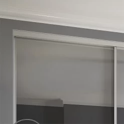Duo Sliding Wardrobe Door Cappuccino Glass / Mirror With Aluminium Frame (W)914mm -Furniture Sale Store 12807142 2084843070119431