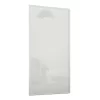 Loft Sliding Wardrobe Door Arctic White Glass With Silver Frame (W)610mm