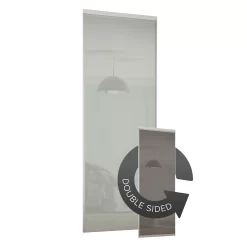 Duo Sliding Wardrobe Door Cappuccino Glass / Arctic White With Aluminium Frame (W)914mm