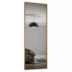 Classic Sliding Wardrobe Door Mirror With Oak Frame (W)914mm