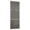 Linear Sliding Wardrobe Door 3 Panel Cappuccino Glass With Silver Frame (W)610mm