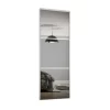 Linear Sliding Wardrobe Door 3 Panel Mirror With White Frame (W)610mm