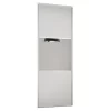 Linear Sliding Wardrobe Door 3 Panel White / Mirror With White Frame (W)610mm