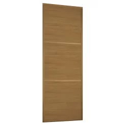 Linear Sliding Wardrobe Door 3 Panel Oak With Oak Frame (W)610mm