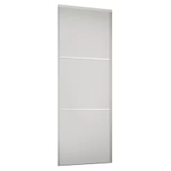 Linear Sliding Wardrobe Door 3 Panel White With White Frame (W)610mm