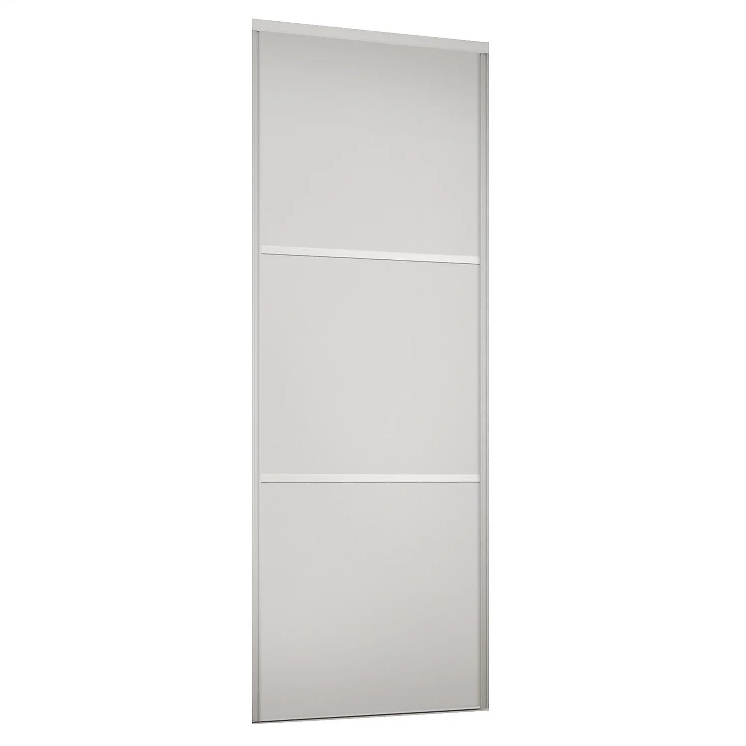 Linear Sliding Wardrobe Door 3 Panel White With White Frame (W)610mm 1 Linear Sliding Wardrobe Door 3 Panel White With White Frame (W)610mm