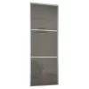 Linear Sliding Wardrobe Door 3 Panel Cappuccino Glass With Silver Frame (W)762mm