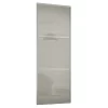 Linear Sliding Wardrobe Door 3 Panel Arctic White Glass With Silver Frame (W)762mm