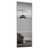 Linear Sliding Wardrobe Door 3 Panel Mirror With Silver Frame (W)762mm