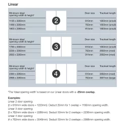 Linear Sliding Wardrobe Door 3 Panel White With White Frame (W)762mm -Furniture Sale Store 12811810 1564993323515961