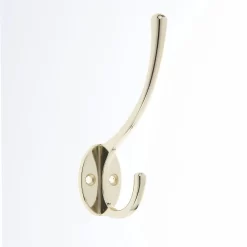 Victorian Hook - Polished Brass