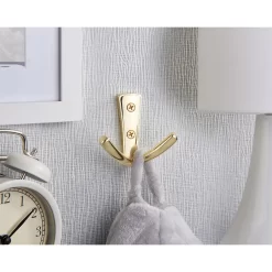 Modern Twin Hook - Polished Brass -Furniture Sale Store 12817375 5634995165171714