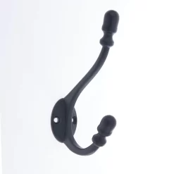 Antique Deco Hook - Matt Black