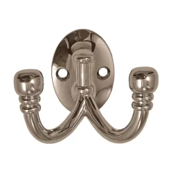 Ball End Double Robe Hook - Chrome