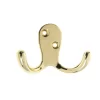 Basic Double Robe Hook - Polished Brass