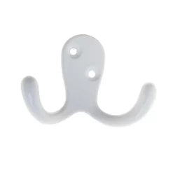 Basic Double Robe Hook - White