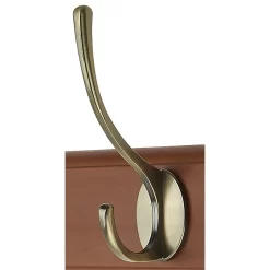 6 Victorian Antiqued Brass Hooks On Oak Stepped Board -Furniture Sale Store 12821288 1264847704977693