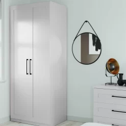 Fitted Bedroom Shaker Double Wardrobe - Grey