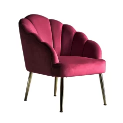 Sophia Scallop Occasional Chair - Cerise