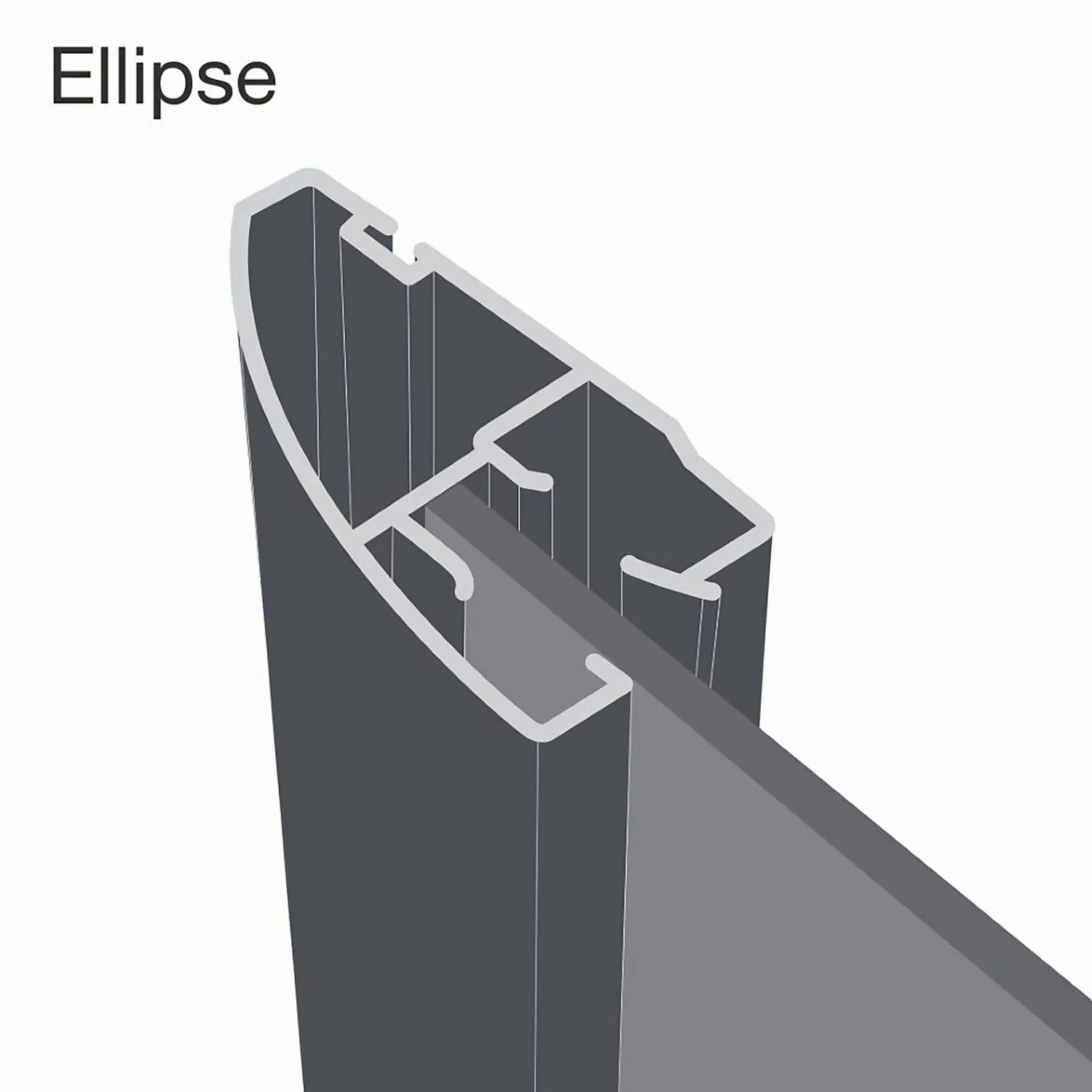 Ellipse Sliding Wardrobe Door 1 Panel Bronze Mirror With Aluminium Frame (W)610mm 3 Ellipse Sliding Wardrobe Door 1 Panel Bronze Mirror With Aluminium Frame (W)610mm - Image 3