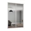 Shaker 2 Door Sliding Wardrobe Kit Mirror With White Frame (W)1145 X (H)2260mm
