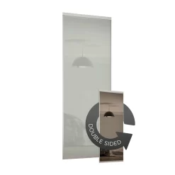 Duo Sliding Wardrobe Door Bronze Mirror /Arctic White Glass With Aluminium Frame (W)762mm