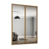 Shaker 2 Door Sliding Wardrobe Kit Mirror With Oak Frame (W)1753 X (H)2260mm