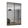 Shaker 2 Door Sliding Wardrobe Kit Mirror With Stone Grey Frame (W)1753 X (H)2260mm