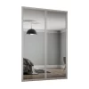 Shaker 2 Door Sliding Wardrobe Kit Mirror With Cashmere Frame (W)1145 X (H)2260mm