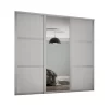 Shaker 3 Door Sliding Wardrobe Kit Cashmere Panel / Mirror (W)2136 X (H)2260mm