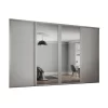 Shaker 4 Door Sliding Wardrobe Kit Cashmere Panel / Mirror (W)2290 X (H)2260mm