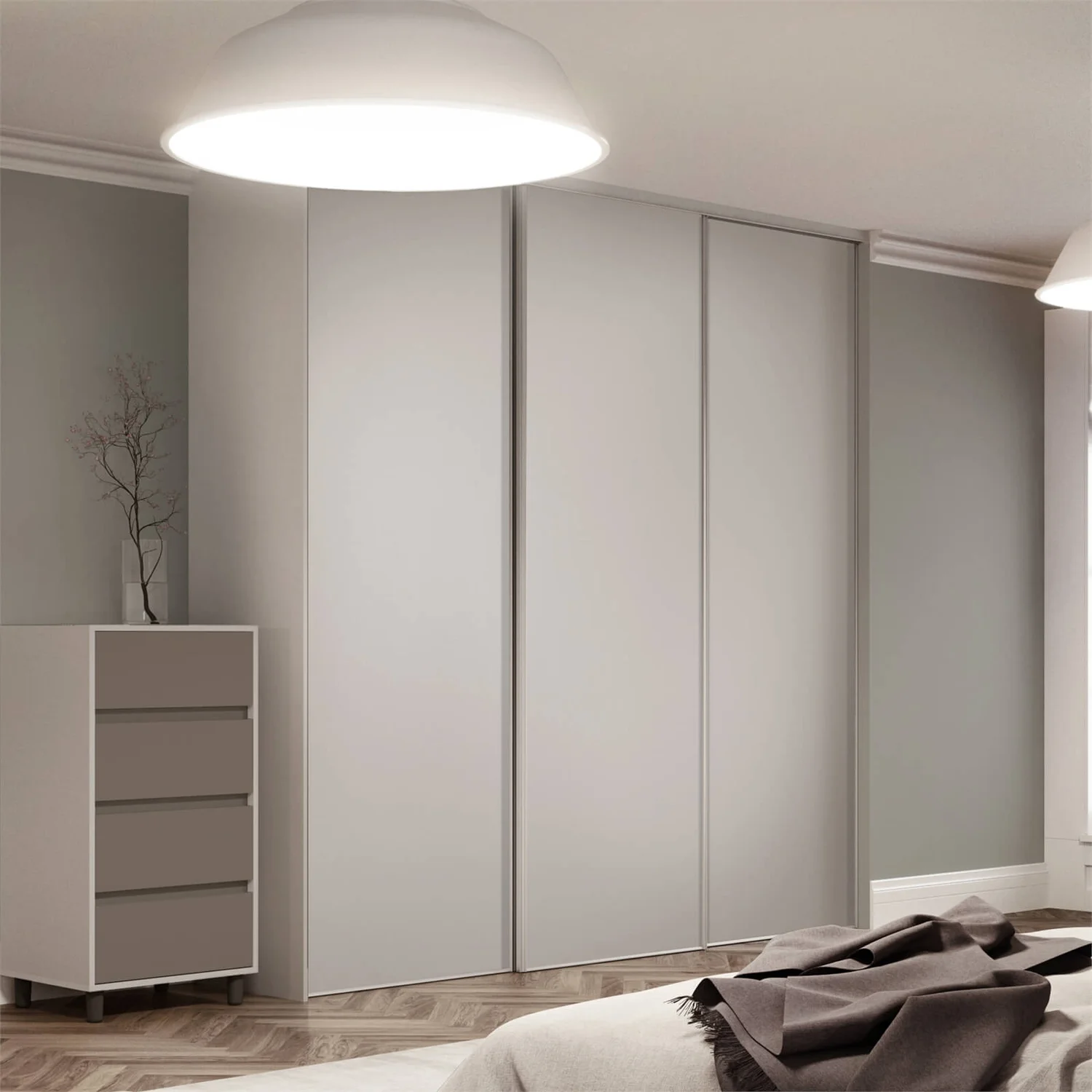 Classic 3 Door Sliding Wardrobe Kit Cashmere Panel (W)1760 X (H)2260mm 2 Classic 3 Door Sliding Wardrobe Kit Cashmere Panel (W)1760 X (H)2260mm - Image 2