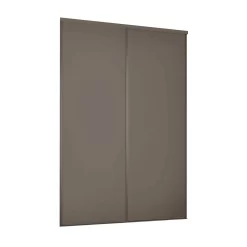 Classic 2 Door Sliding Wardrobe Kit Stone Grey Panel (W)1793 X (H)2260mm