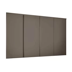 Classic 4 Door Sliding Wardrobe Kit Stone Grey Panel (W)2370 X (H)2260mm