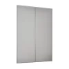 Classic 2 Door Sliding Wardrobe Kit Dove Grey Panel (W)1185 X (H)2260mm