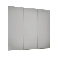 Classic 3 Door Sliding Wardrobe Kit Dove Grey Panel (W)1760 X (H)2260mm