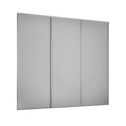 Classic 3 Door Sliding Wardrobe Kit Dove Grey Panel (W)2672 X (H)2260mm