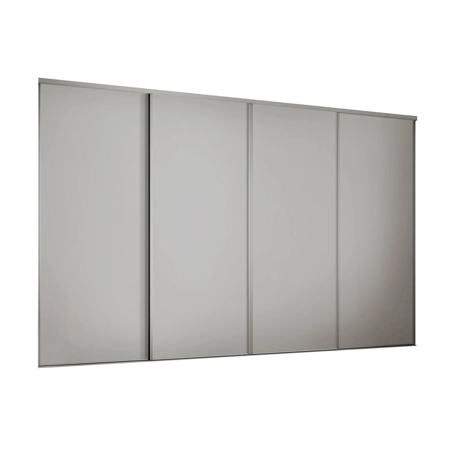 Classic 4 Door Sliding Wardrobe Kit Dove Grey Panel (W)2978 X (H)2260mm 1 Classic 4 Door Sliding Wardrobe Kit Dove Grey Panel (W)2978 X (H)2260mm