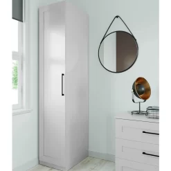 Fitted Bedroom Shaker Single Wardrobe - Grey