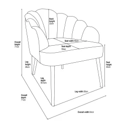 Sophia Scallop Occasional Chair - Blush -Furniture Sale Store 12836665 1155014368372684