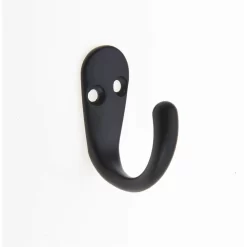 Basic Single Robe Hook - Matt Black