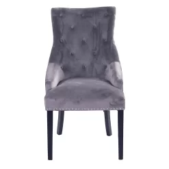 Annabelle Velvet Dining Chairs - Set Of 2 - Grey -Furniture Sale Store 12838750 1394980420025866